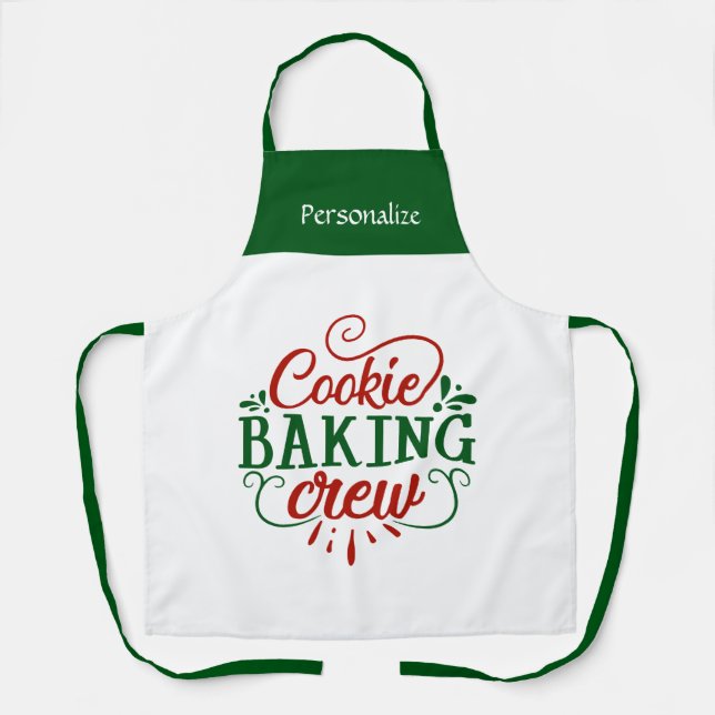 Kitchen Cooking Holiday Cookie Baking Personalize Apron (Front)