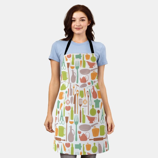Kitchen Cookware I All-Over Print Apron (Worn)