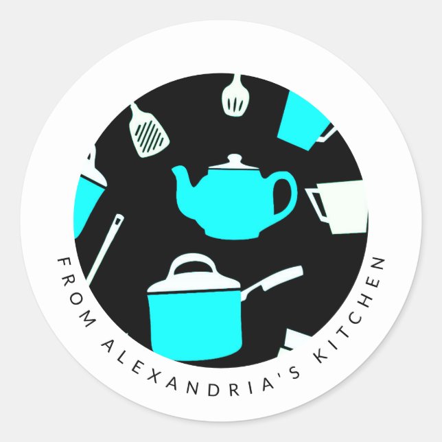 Kitchen Cookware & Utensils | From the Kitchen Of Classic Round Sticker (Front)
