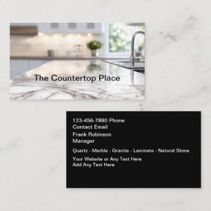 Kitchen Countertop Construction Business Cards