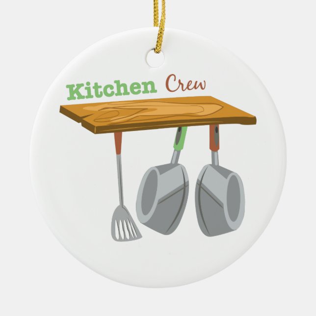Kitchen Crew Ceramic Tree Decoration (Front)