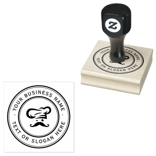 KITCHEN  Custom Business Logo Large  Rubber Stamp (Stamped)