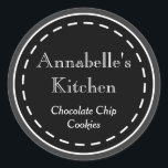 Kitchen Custom Chalkboard Gift Tag Stickers<br><div class="desc">Customise these chalkboard style kitchen stickers by changing the text to suit your needs. Use these vintage style stickers for the kitchen,  baking,  Christmas,  gifts,  crafts,  packages,  party favours,  gift bags,  a wedding,  business,  etc... The design is from original art.</div>