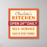 Kitchen – custom name – canvas print<br><div class="desc">Change the text field to what you want. See my store for more items and color choices with this design.</div>