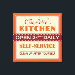 Kitchen – custom name – canvas print<br><div class="desc">Change the text field to what you want. See my store for more items and color choices with this design.</div>