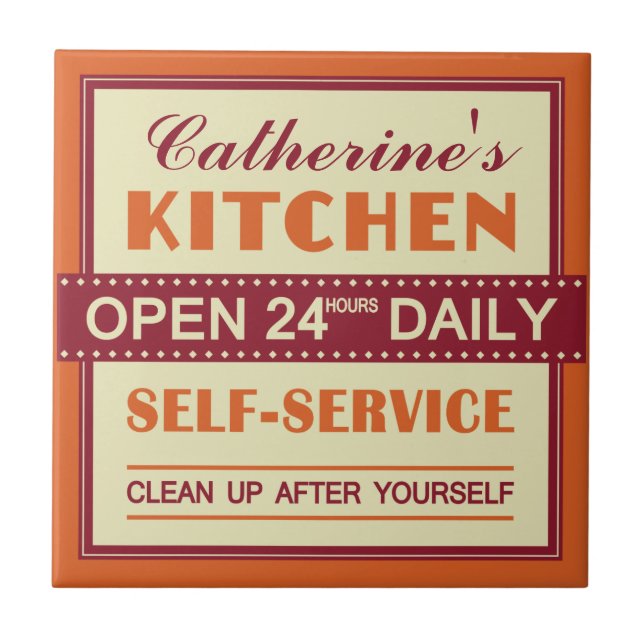 Kitchen – custom name – ceramic tiles (Front)