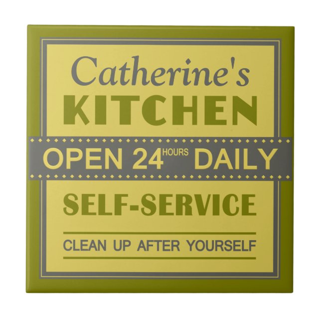 Kitchen – custom name – ceramic tiles (Front)