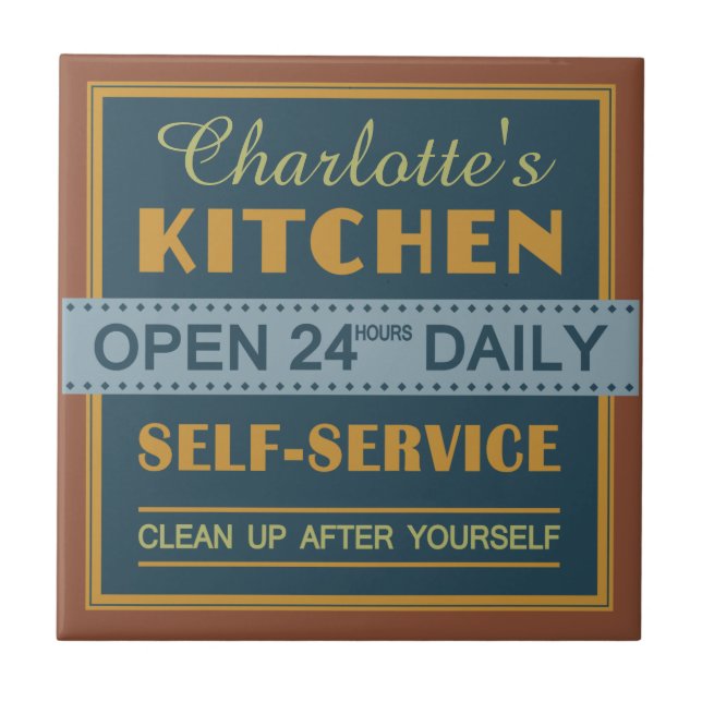 Kitchen – custom name – ceramic tiles (Front)