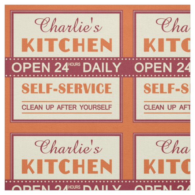 Kitchen – custom name – fabric (Swatch)