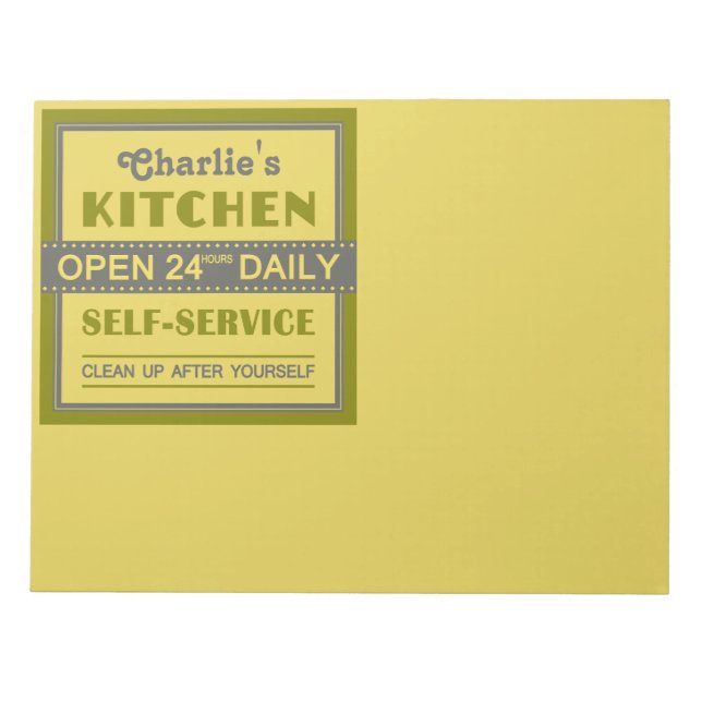 Kitchen – custom name – notepad (Front)