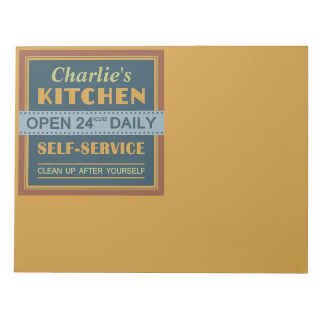 Kitchen – custom name – notepad (Front)