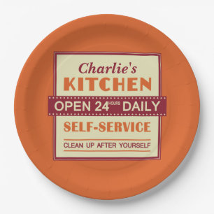 Kitchen – custom name – paper plates