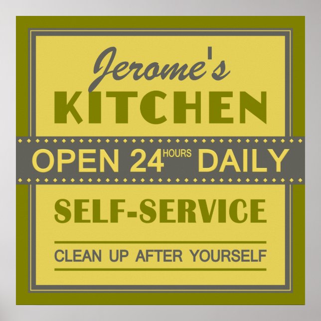 Kitchen – custom name – poster (Front)