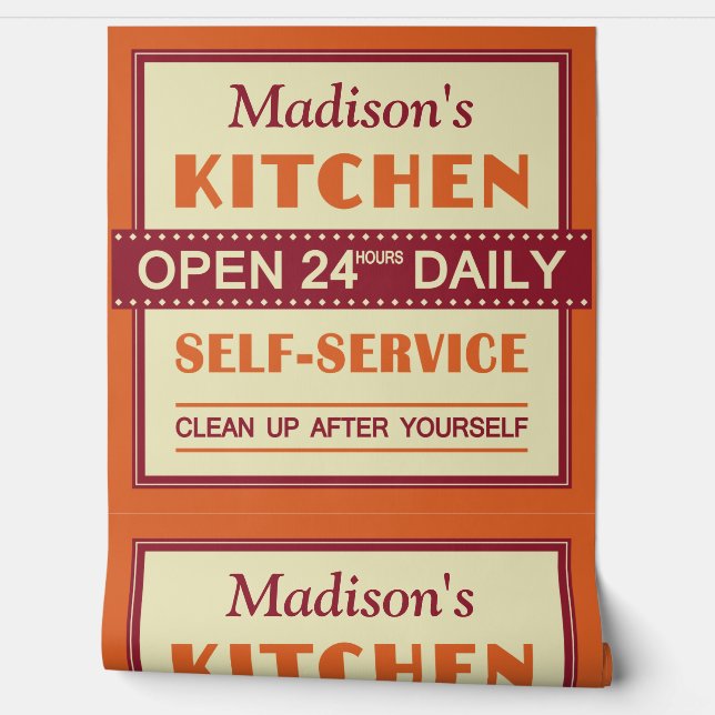 Kitchen – custom name –  wallpaper (Unrolling)