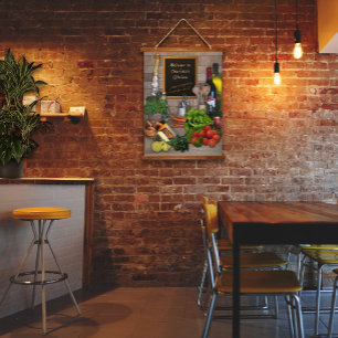 Kitchen (customisable) hanging tapestry