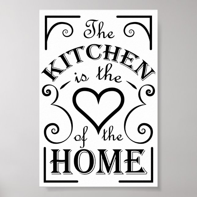 Kitchen design quote poster (Front)