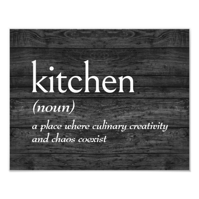 KITCHEN Dictionary Definition Photo Print (Front)