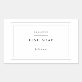 Kitchen Dish Soap Label Stickers