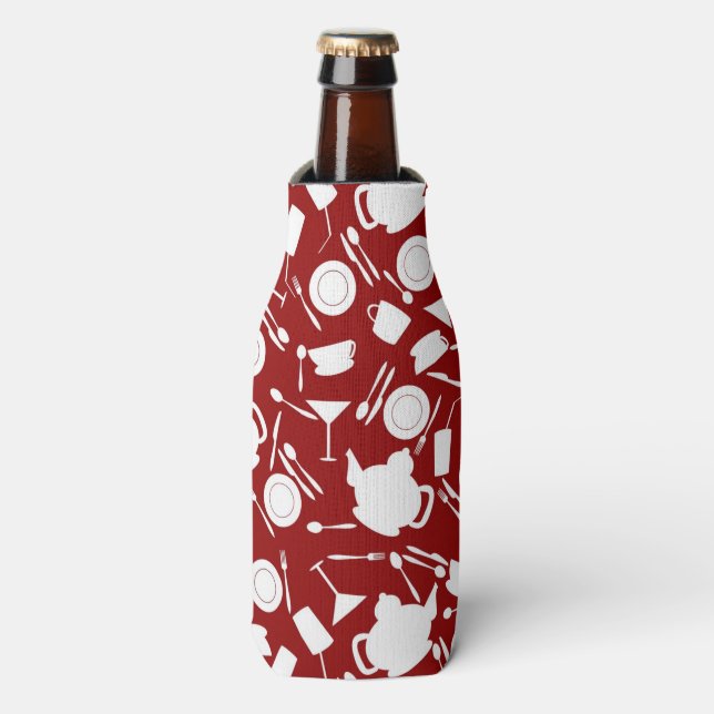 Kitchen Elements Pattern Bottle Cooler (Bottle Front)