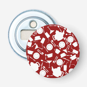 Kitchen Elements Pattern Bottle Opener