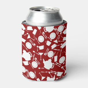 Kitchen Elements Pattern Can Cooler