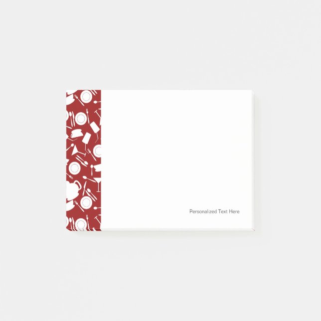Kitchen Elements Pattern Post-it Notes (Front)