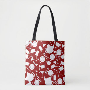 Kitchen Elements Pattern Tote Bag