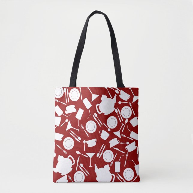 Kitchen Elements Pattern Tote Bag (Front)