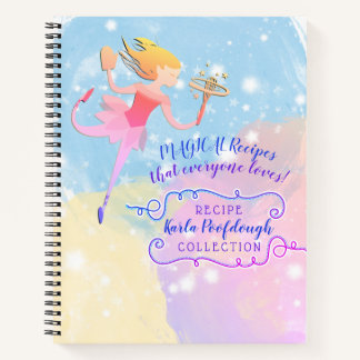 Kitchen fairy magic personalised cookbook recipe notebook