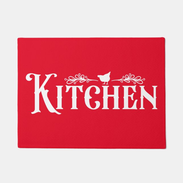 Kitchen Farmhouse Doormat with Chicken (Front)