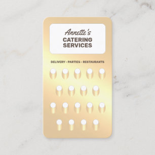 Kitchen faux food grater gold business card