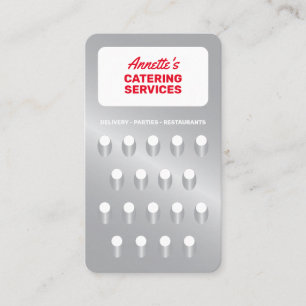 Kitchen faux food grater silver business card