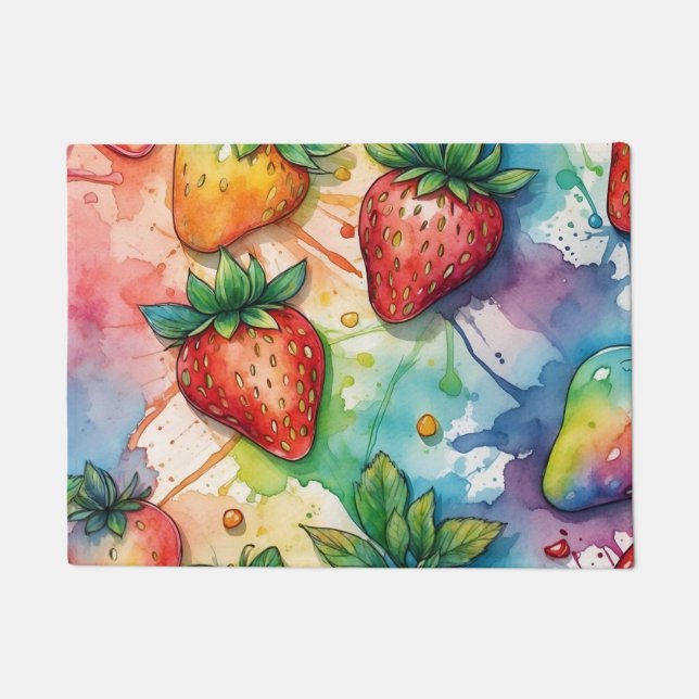 Kitchen Floor Mat Strawberry Strawberries (Front)