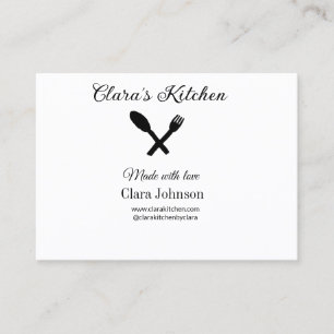 kitchen food chef add restaurant cater name detail business card