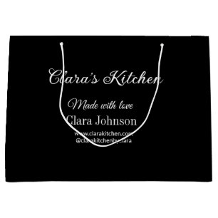 kitchen food chef add restaurant cater name detail large gift bag