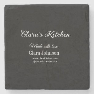 kitchen food chef add restaurant cater name detail stone coaster