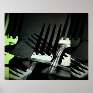 Kitchen Forks Poster