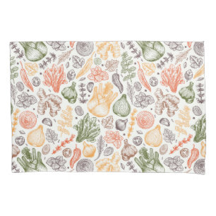 Kitchen Garden Vegetable Pattern Pillowcase