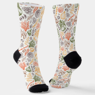 Kitchen Garden Vegetable Pattern Socks