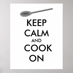 Kitchen Gifts Keep Calm and Cook On Spoon Poster