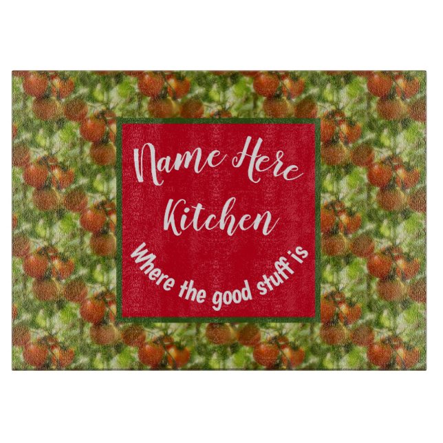 Kitchen Good Stuff Cherry Tomatoes Personalised  Cutting Board (Front)