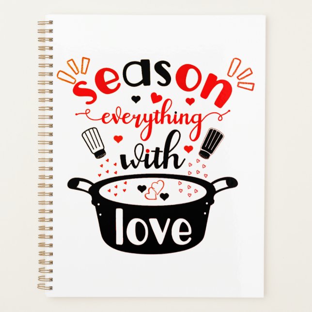 Kitchen-Inspired Wavy Wonders, Warm Wishes Planner (Front)