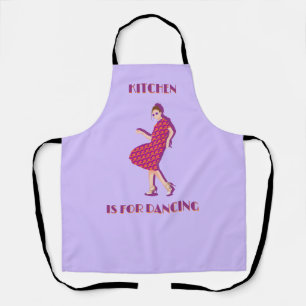 Kitchen is for Dancing Purple Apron