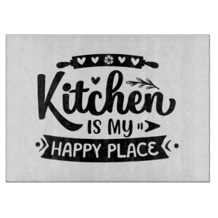 Kitchen Is My Happy Place Cutting Board