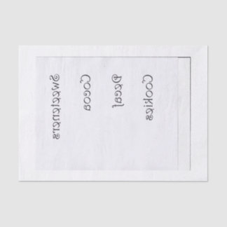 Kitchen Jar Labels reversed for transfers Tissue Paper