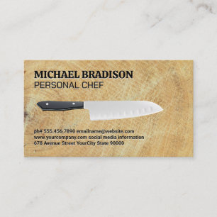Kitchen Knife   Cutting Block Business Card