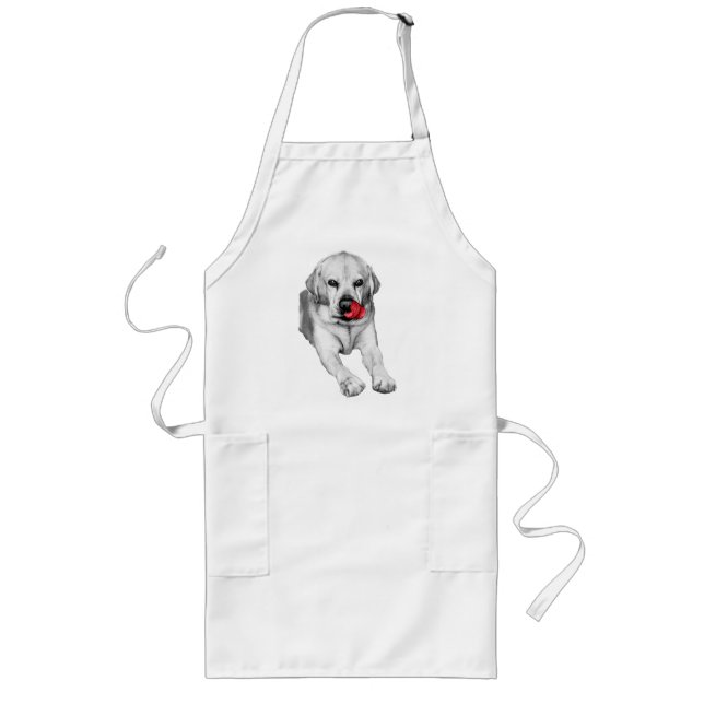 Kitchen Lab with red spark Long Apron (Front)