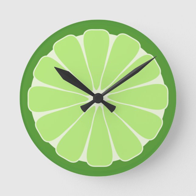 Kitchen Lime Slice Wall Clock Gift (Front)