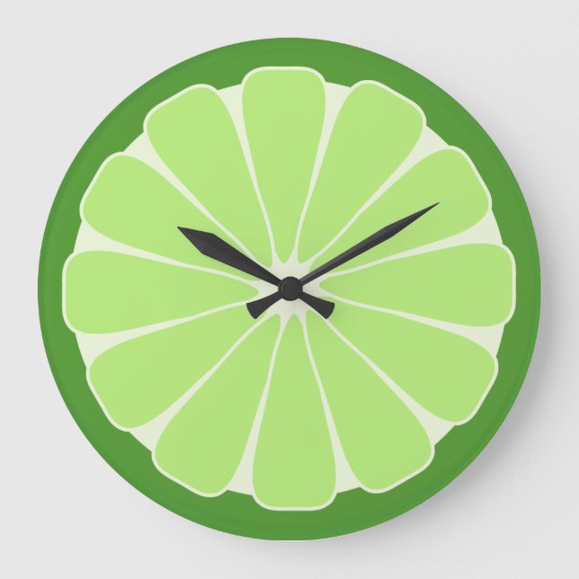 Kitchen Lime Slice Wall Clock Gift (Front)
