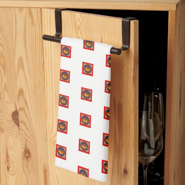 Kitchen Linen Yellow Teapot  Tea Towel (Thirds Fold)